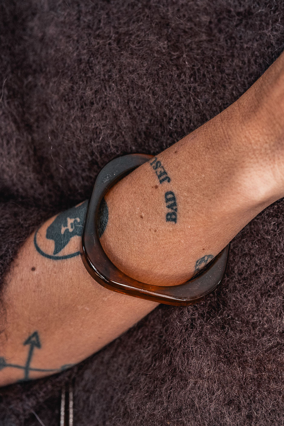Jonc Colette resine ambre