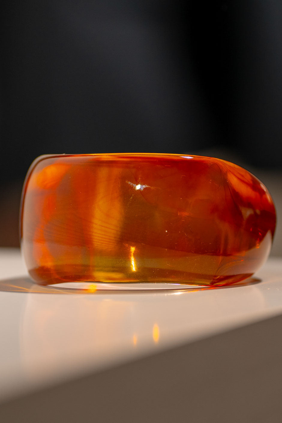 Jonc Elise resine ambre