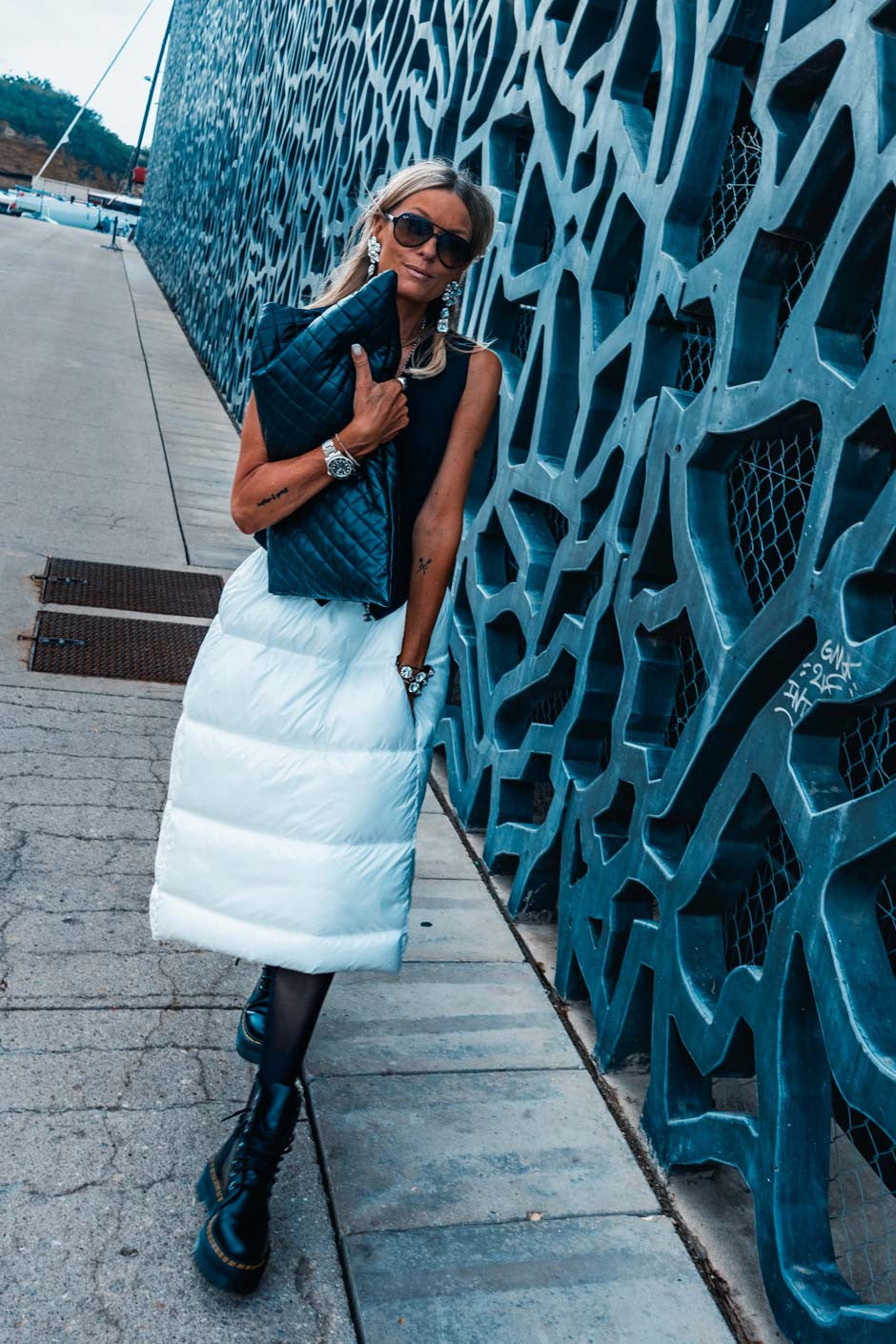 Jupe doudoune Grungemama Plumy blanc