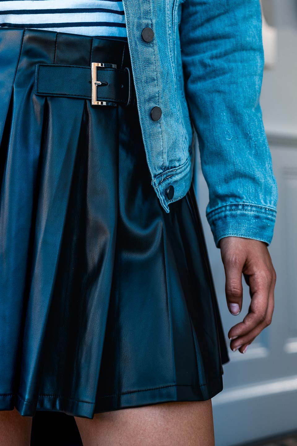 Jupe Gloria similicuir noir