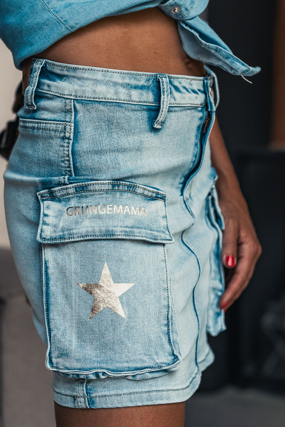 Jupe Grungemama Julia bleu