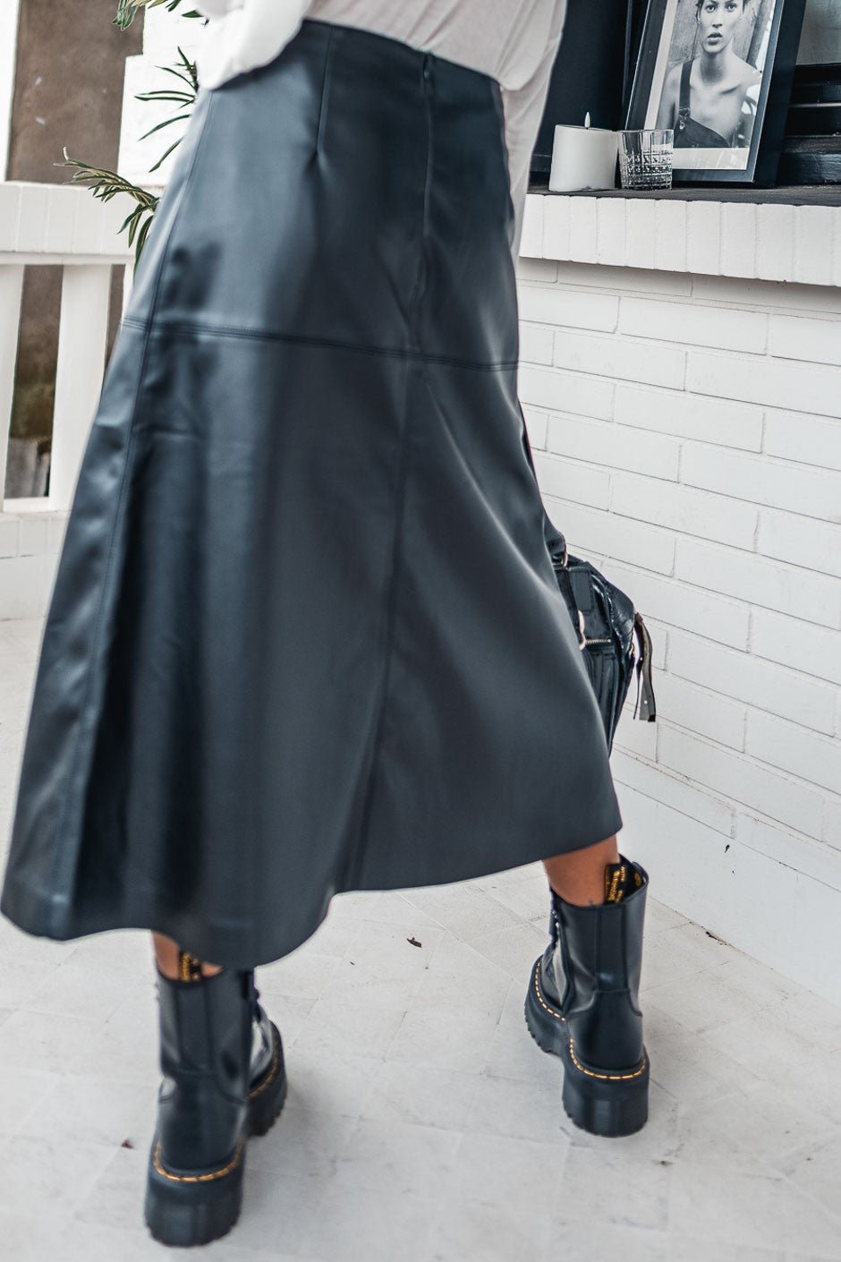 Jupe Grungemama Poppy simili noir