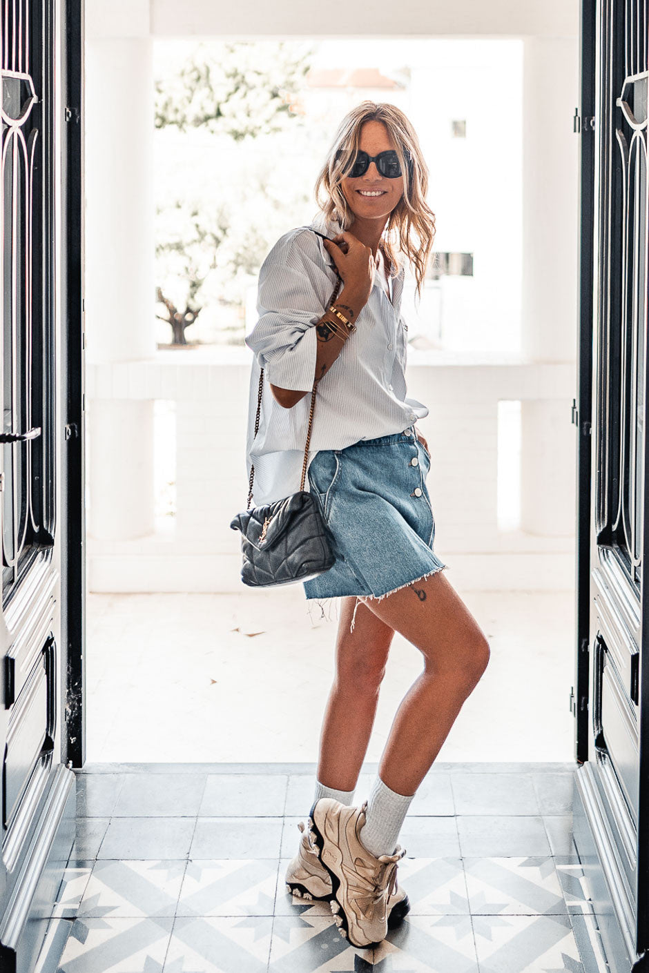 Jupe-short Tucson bleu