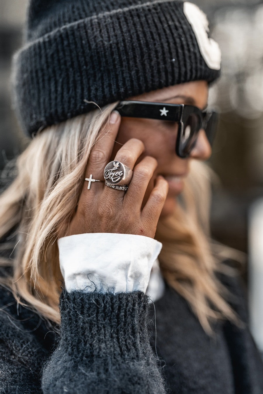 Lunettes de soleil Grungemama Ellen noir