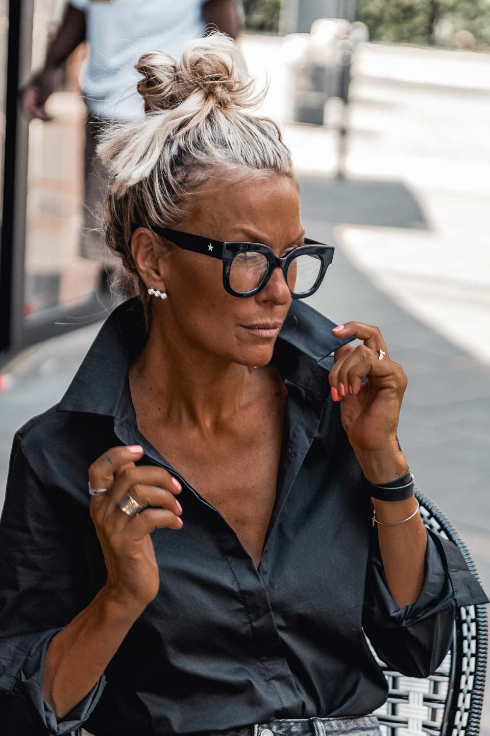 Lunettes Grungemama Holly translucide noir