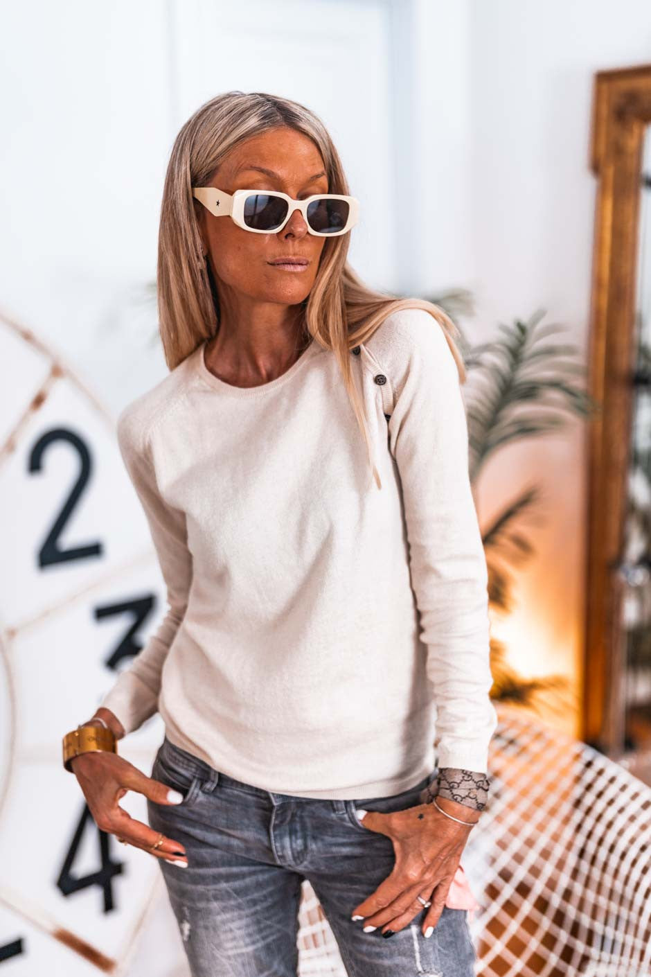 Lunettes de soleil Grungemama Polna vanille