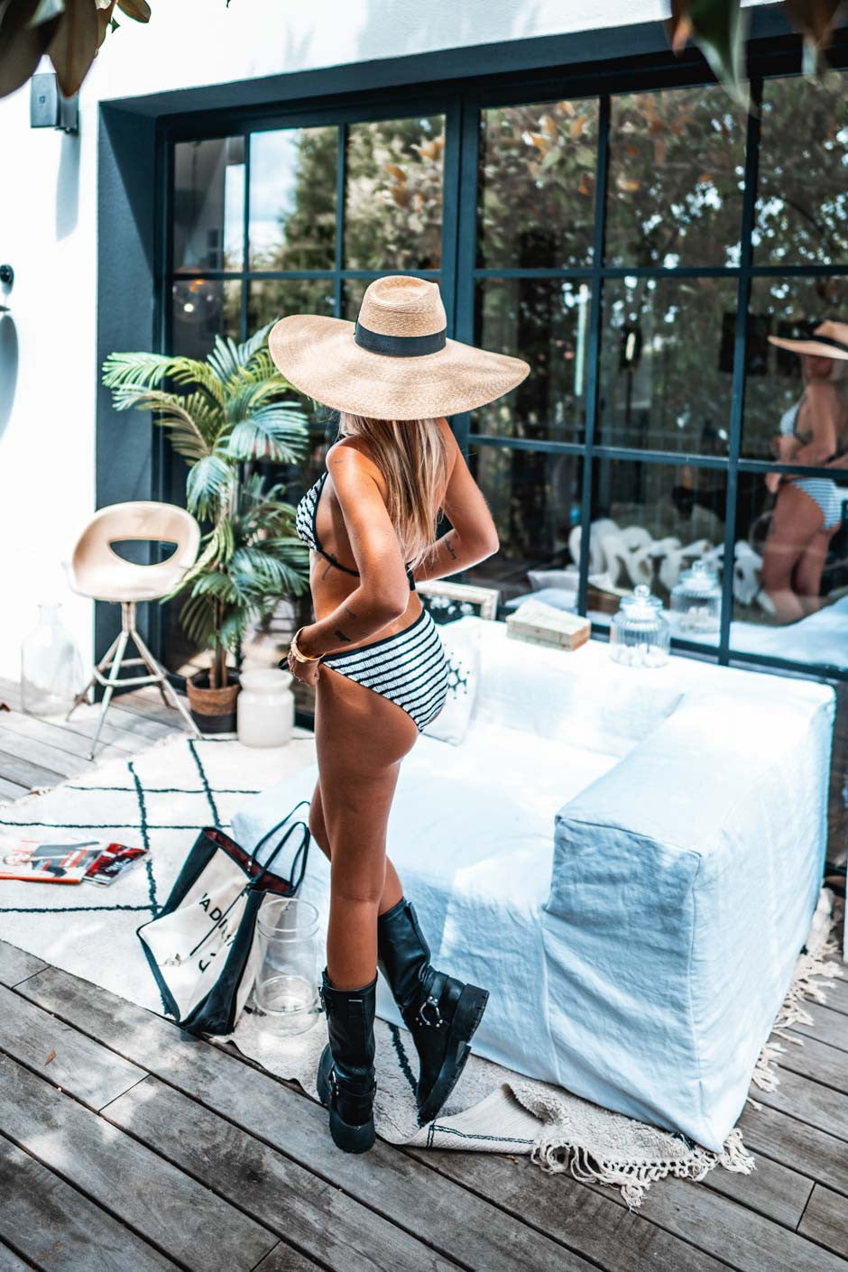 Maillot de bain Grungemama Beauty rayé noir (haut&bas)