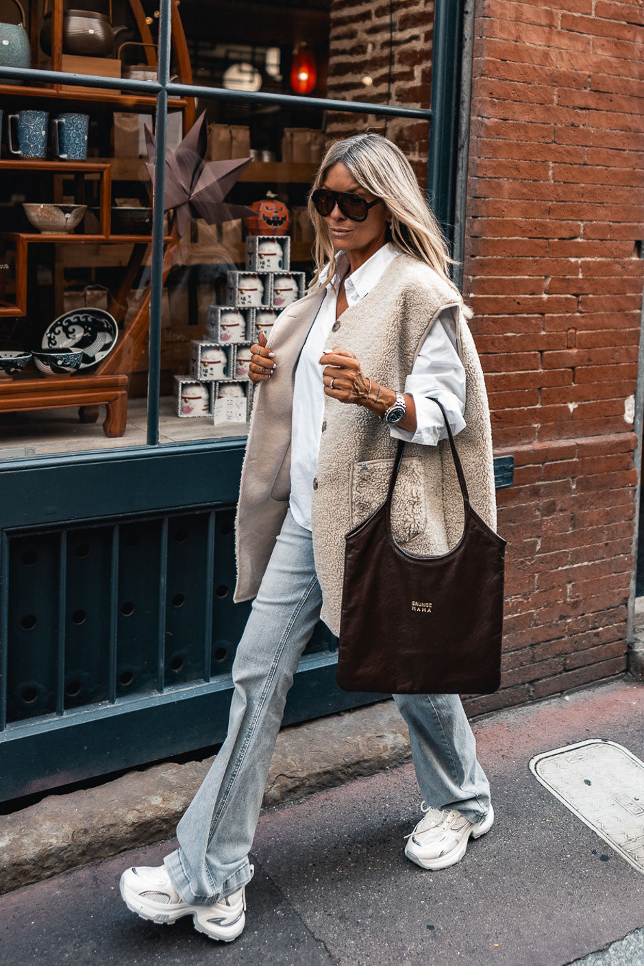 Manteau Grungemama Acelia ecru