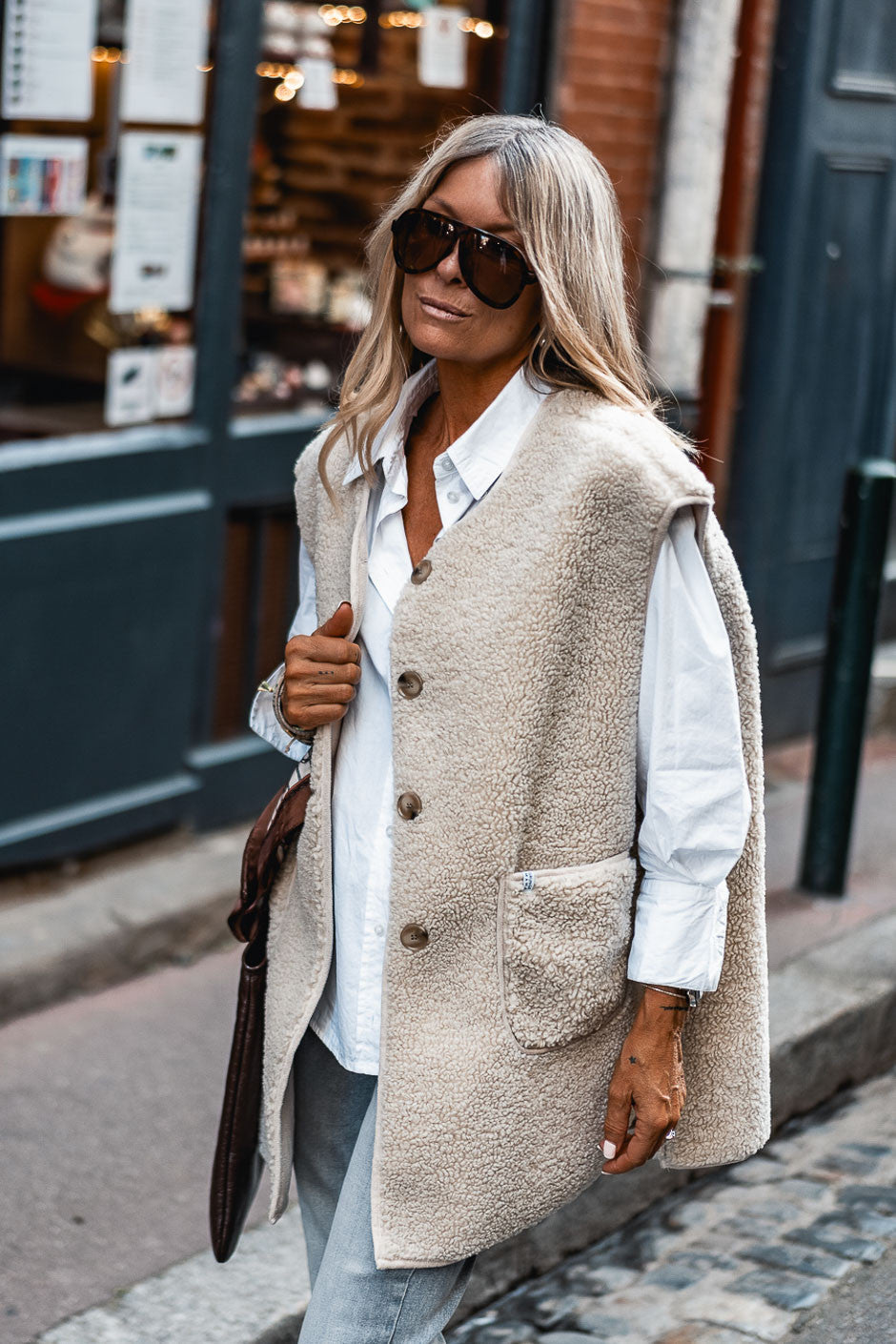 Manteau Grungemama Acelia ecru