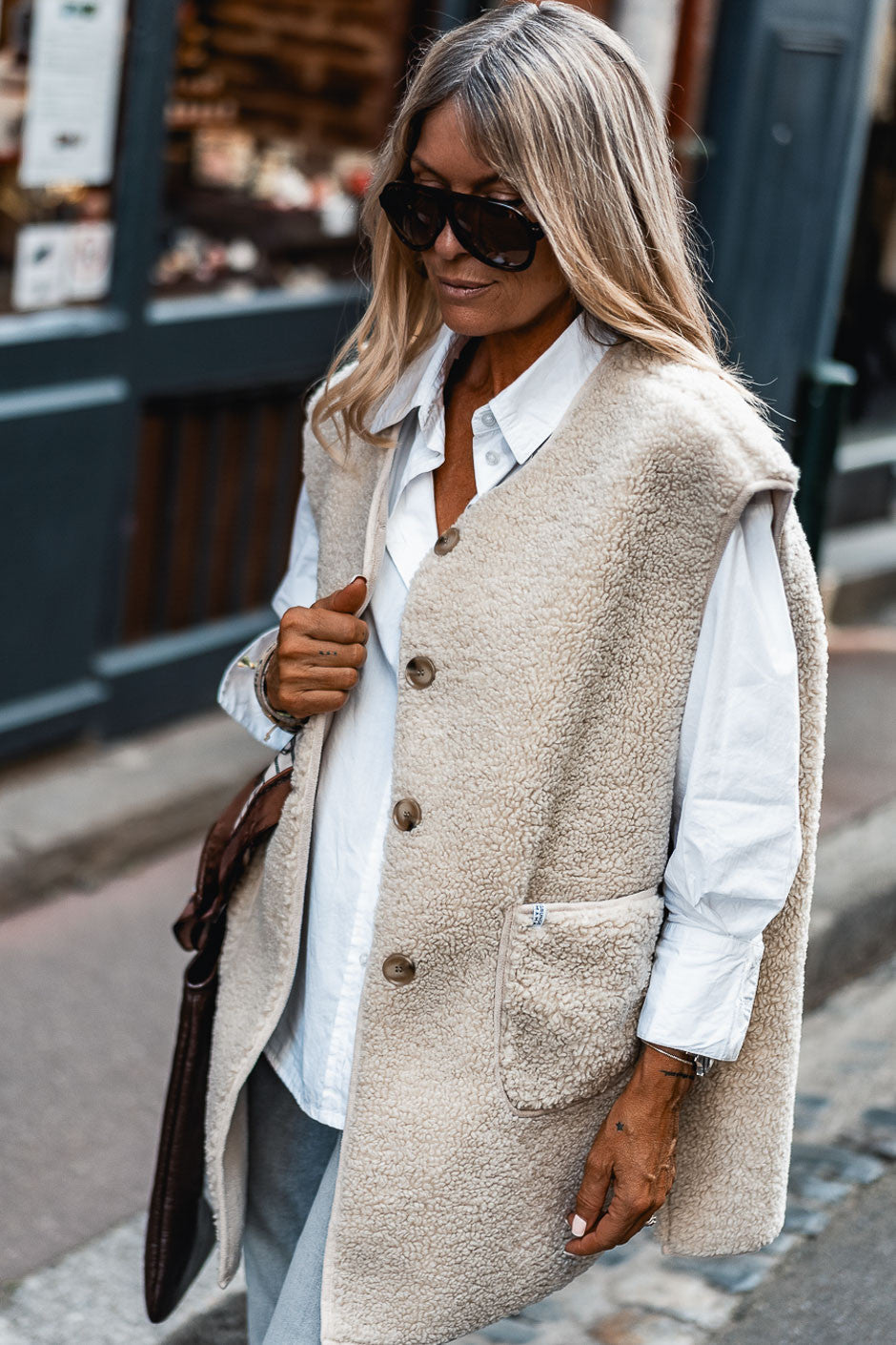 Manteau Grungemama Acelia ecru