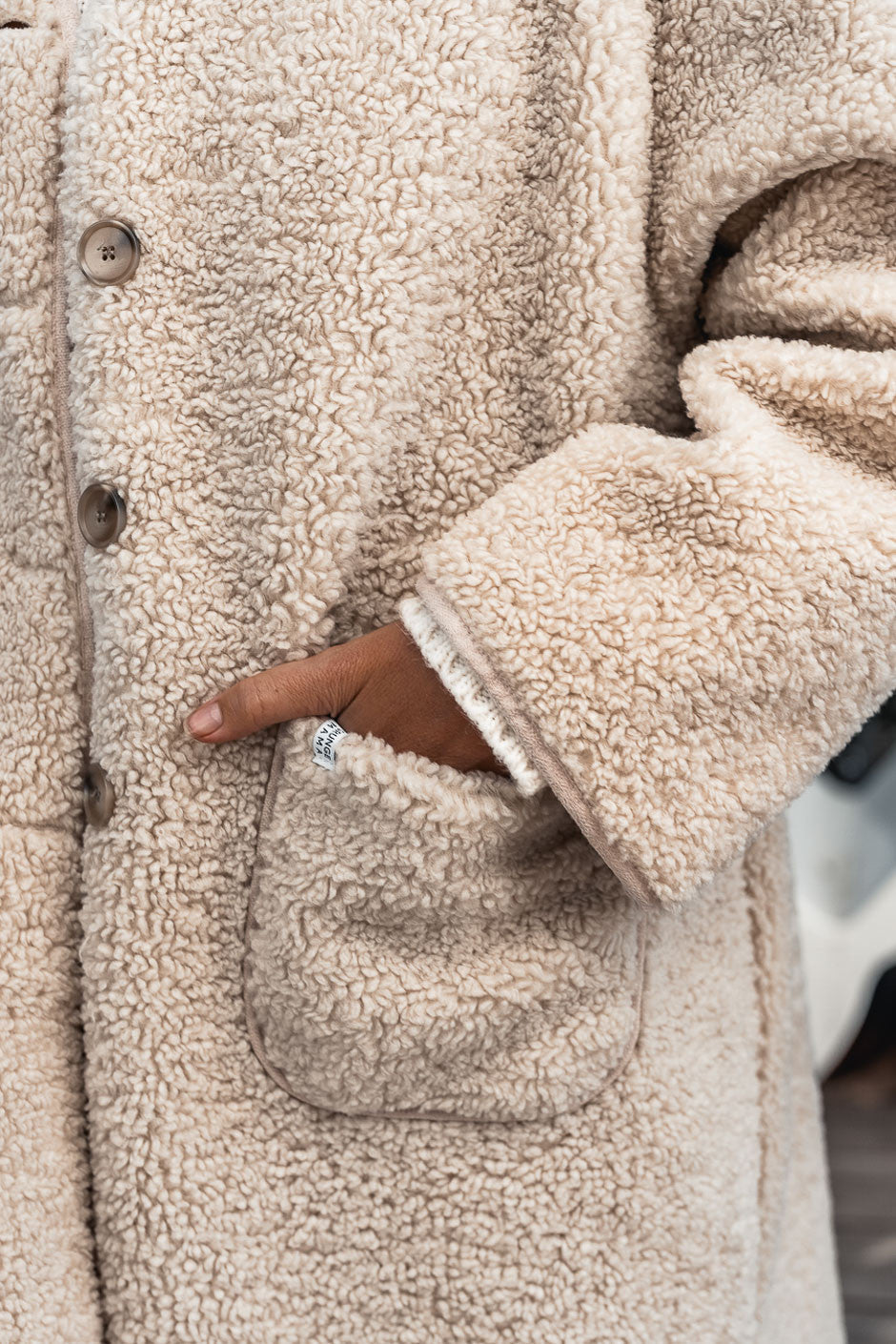 Manteau Grungemama Acelio ecru