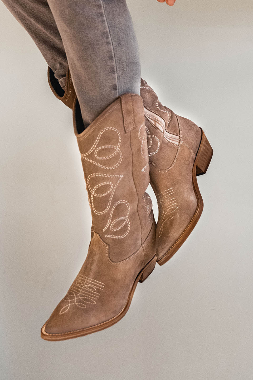 Mi-bottes grungemama Winchester tabac