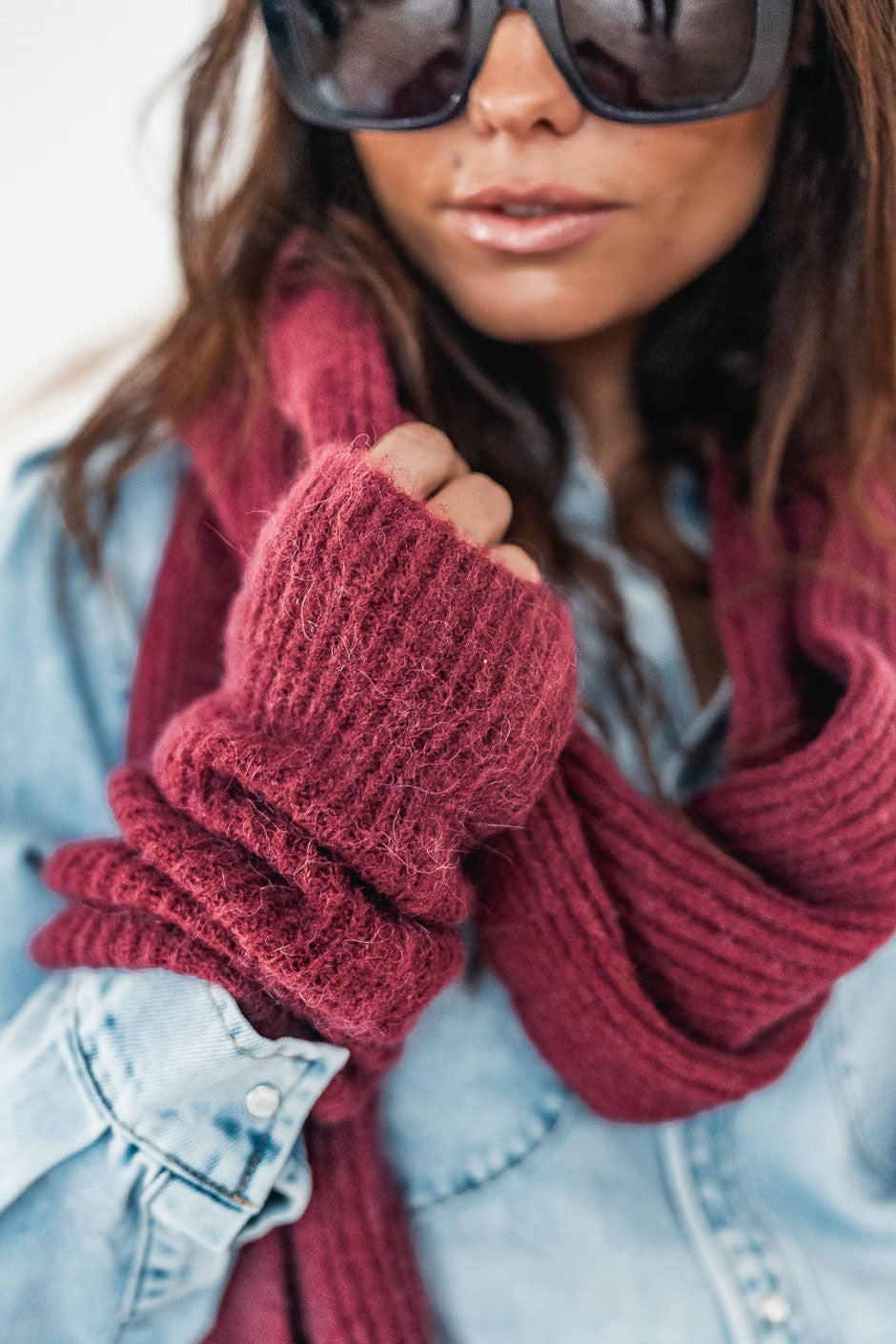 Mitaines Grungemama Lovely bordeaux