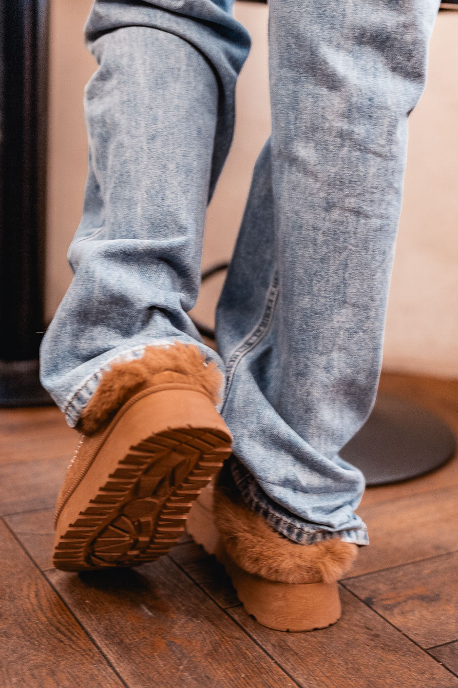 Mules fourrure Cleaver camel