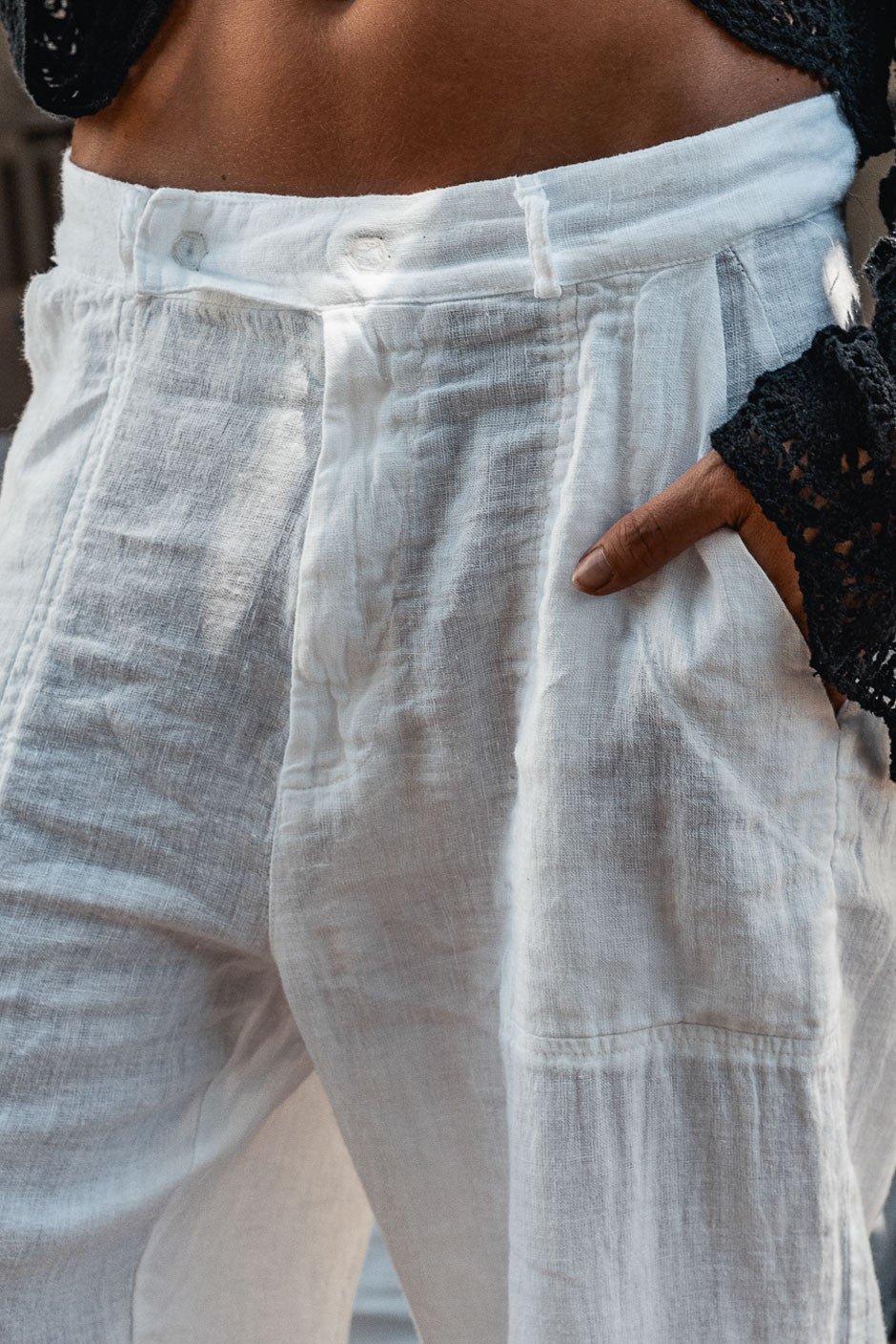 Pantalon Banditas Andy lin blanc