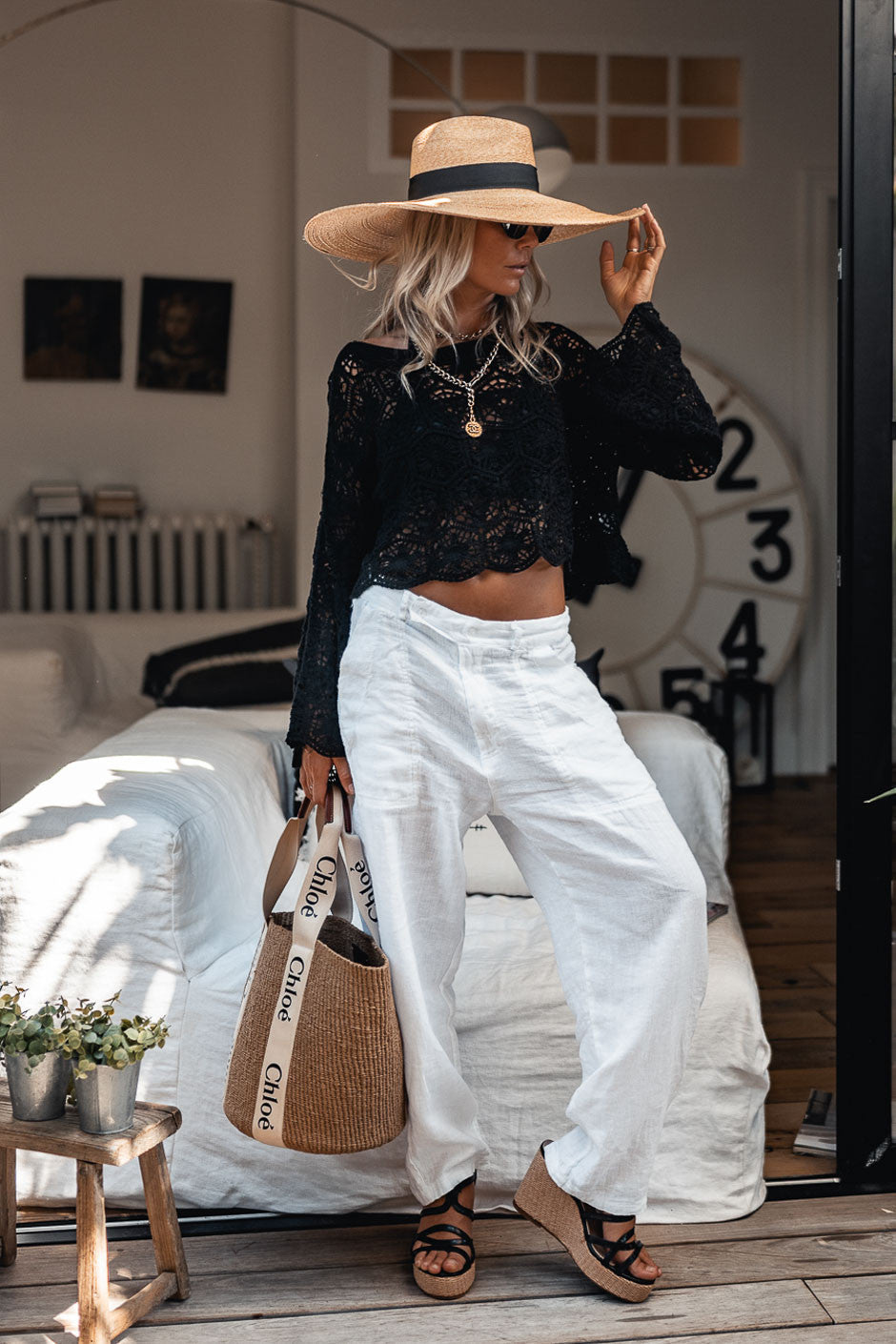 Pantalon Banditas Andy lin blanc