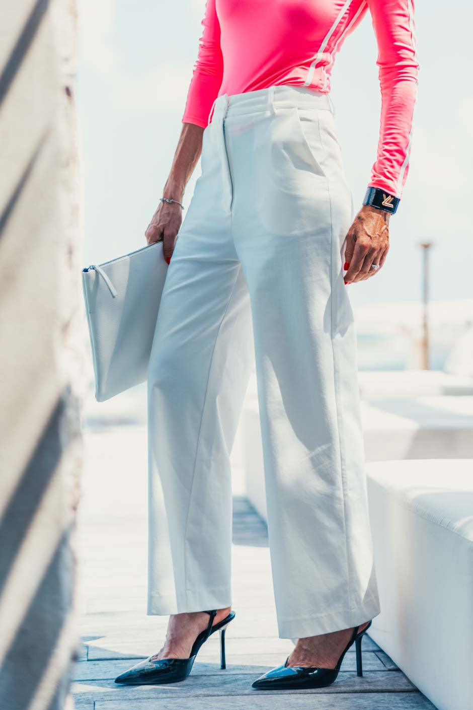 Pantalon Grungemama Charliza blanc