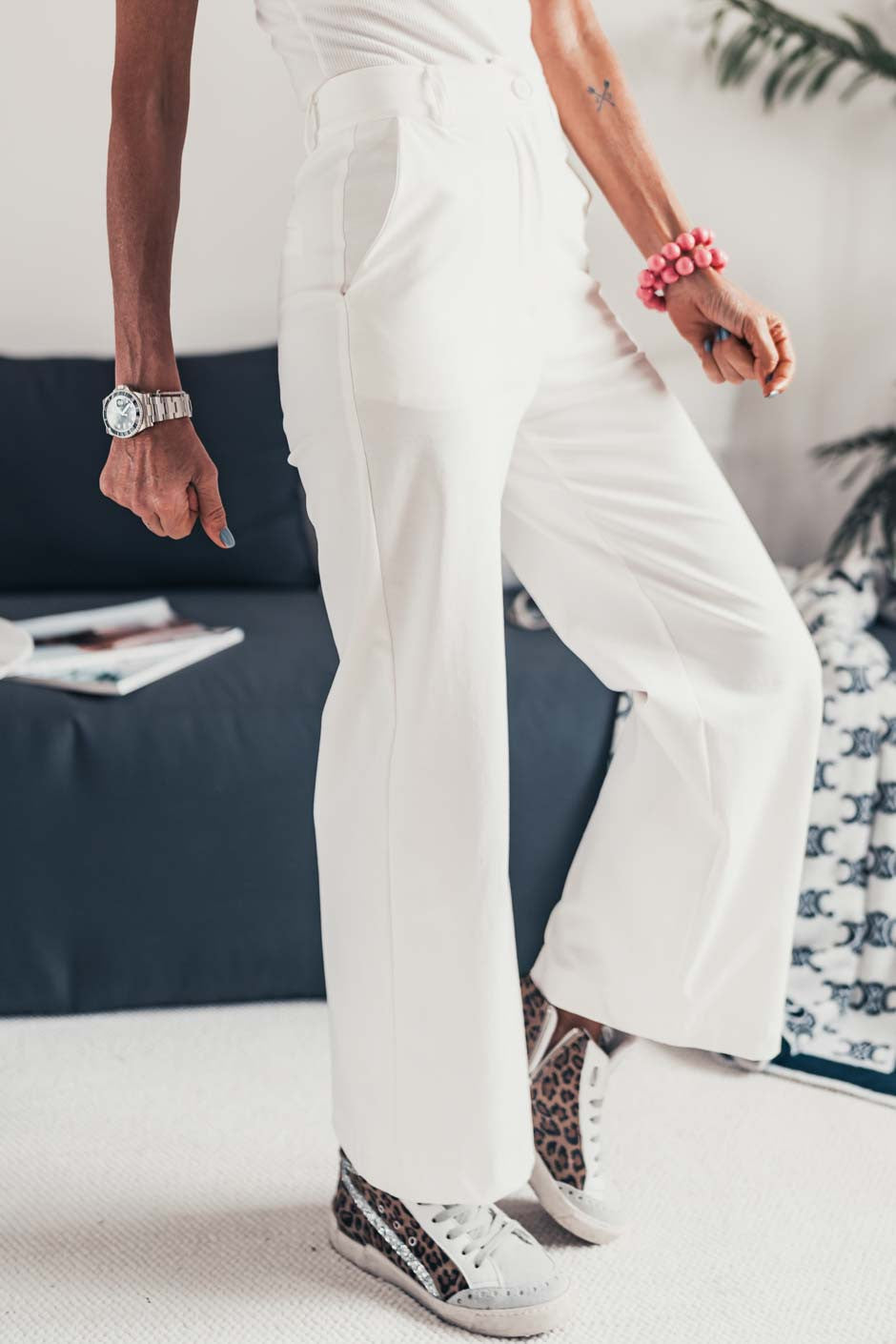 Pantalon Grungemama Charliza blanc