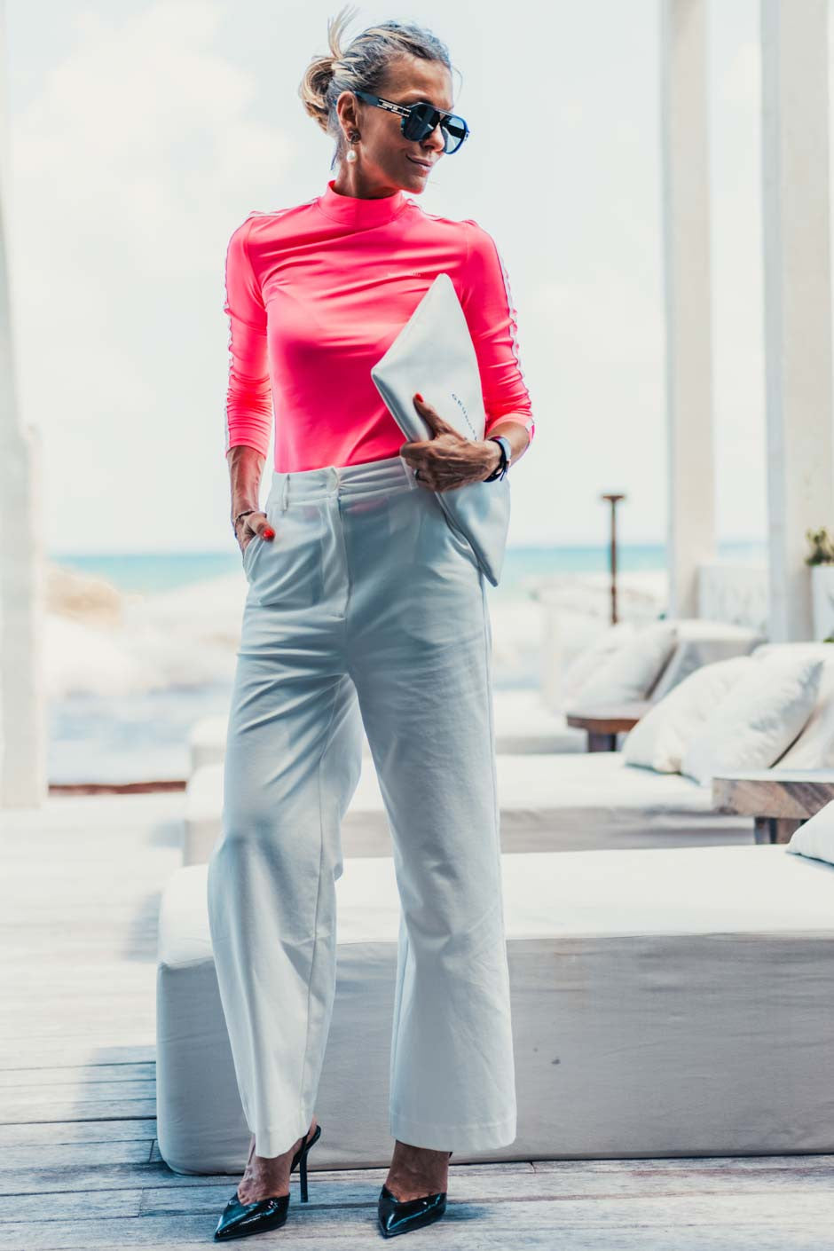 Pantalon Grungemama Charliza blanc