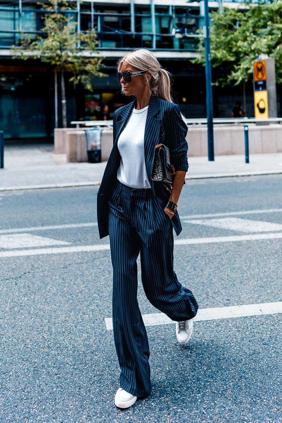 Pantalon Grungemama Kristy rayures tennis