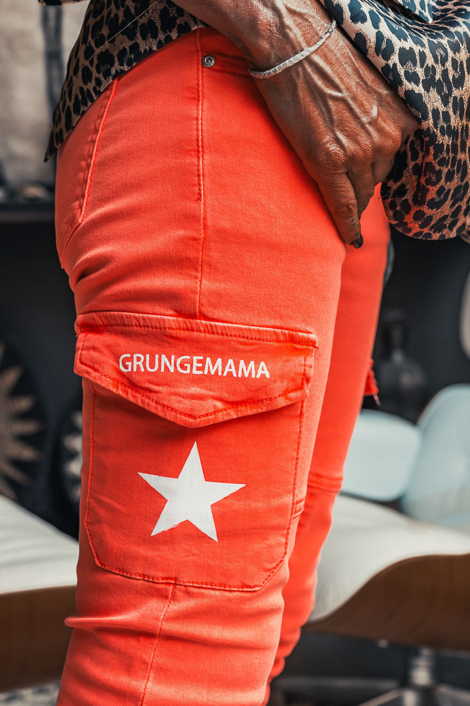NE PAS REVEILLER Pantalon Grungemama Nami corail