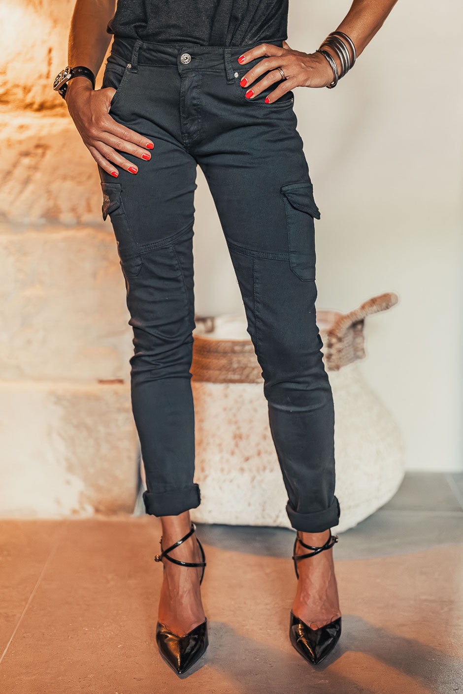 Pantalon Grungemama Nami noir strass