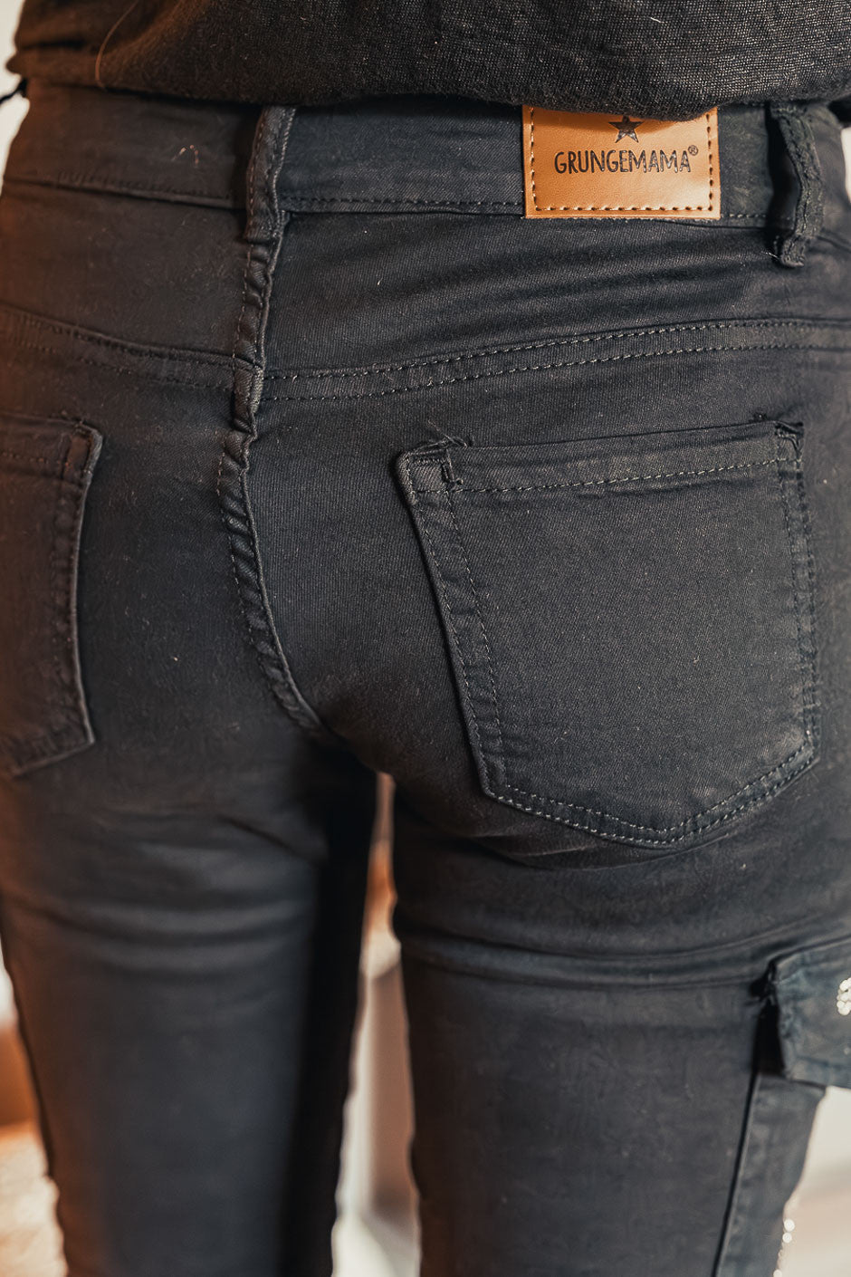 Pantalon Grungemama Nami noir strass