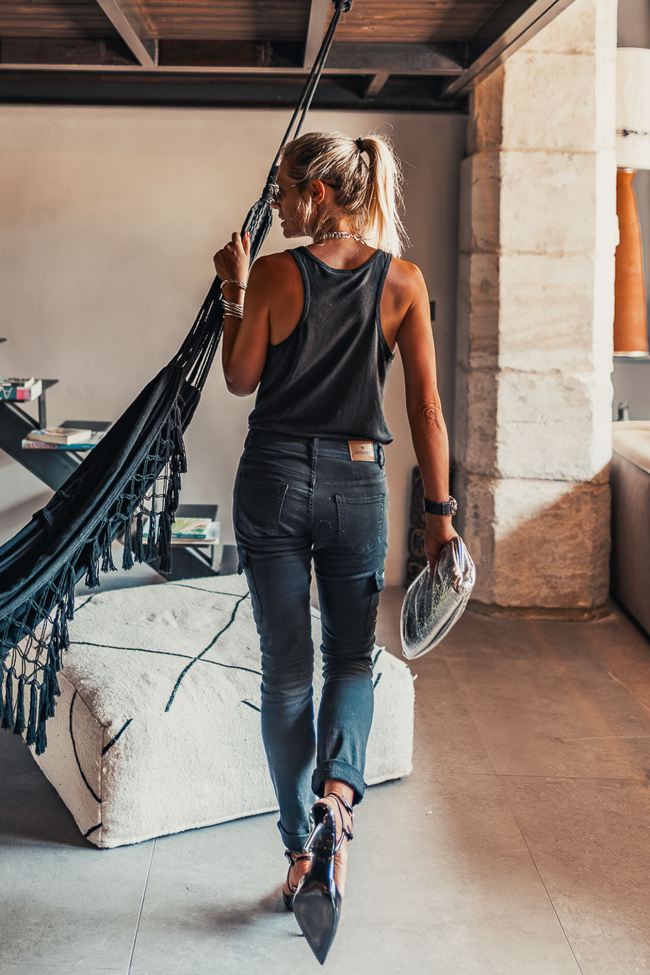 Pantalon Grungemama Nami noir strass