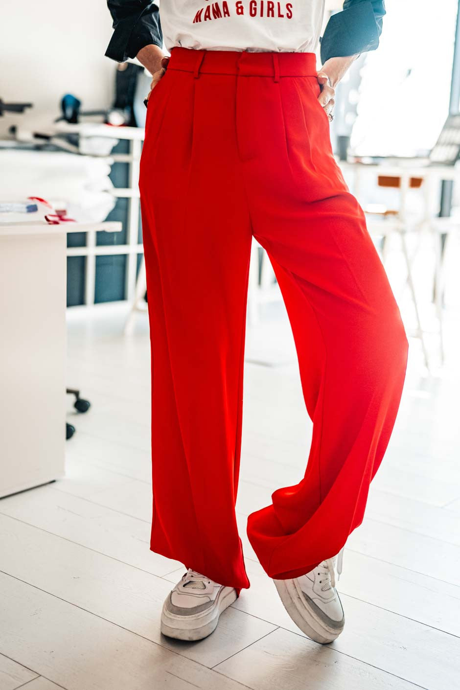 Pantalon Grungemama Romy rouge