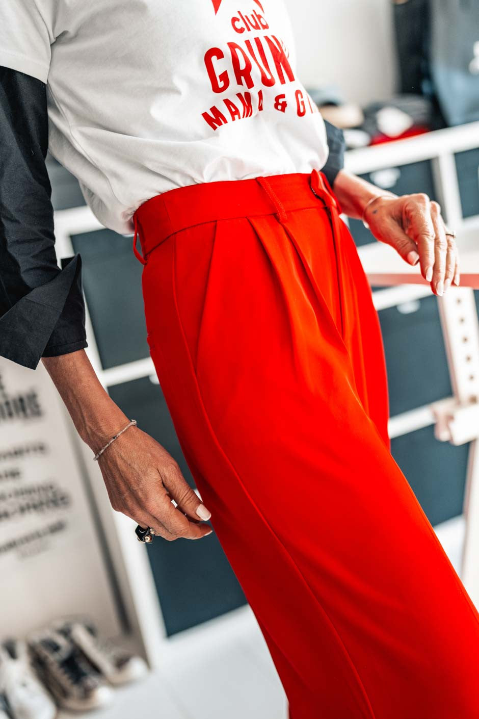 Pantalon Grungemama Romy rouge