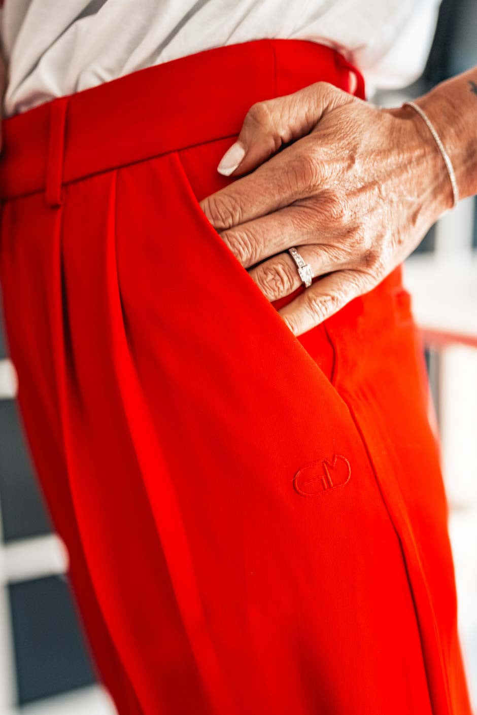 Pantalon Grungemama Romy rouge