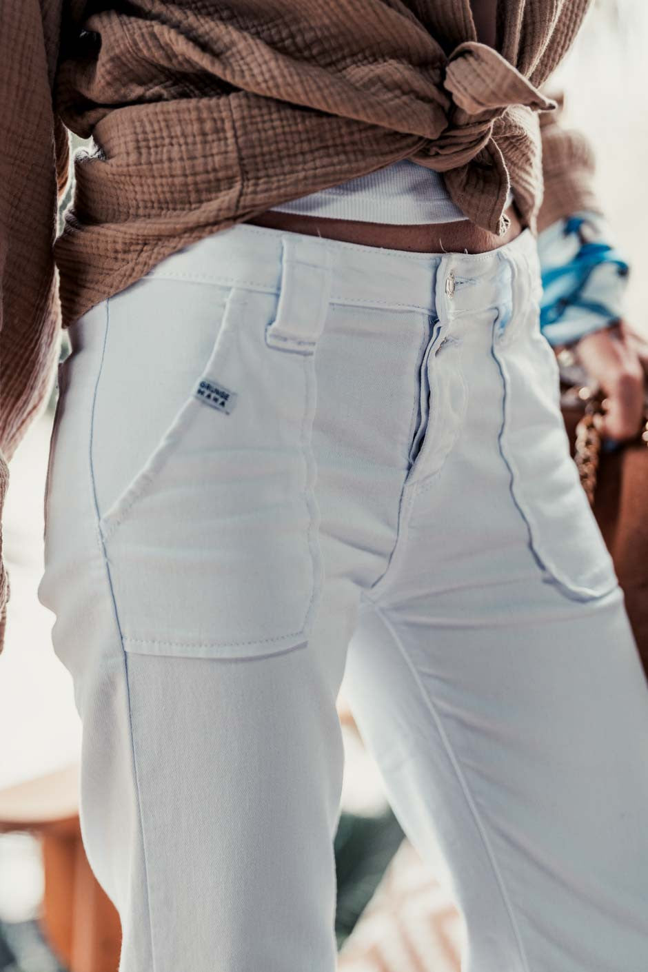 Pantalon Grungemama Vinnie blanc