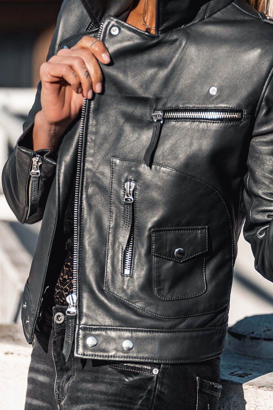 Perfecto Grungemama Hutchy gris anthracite