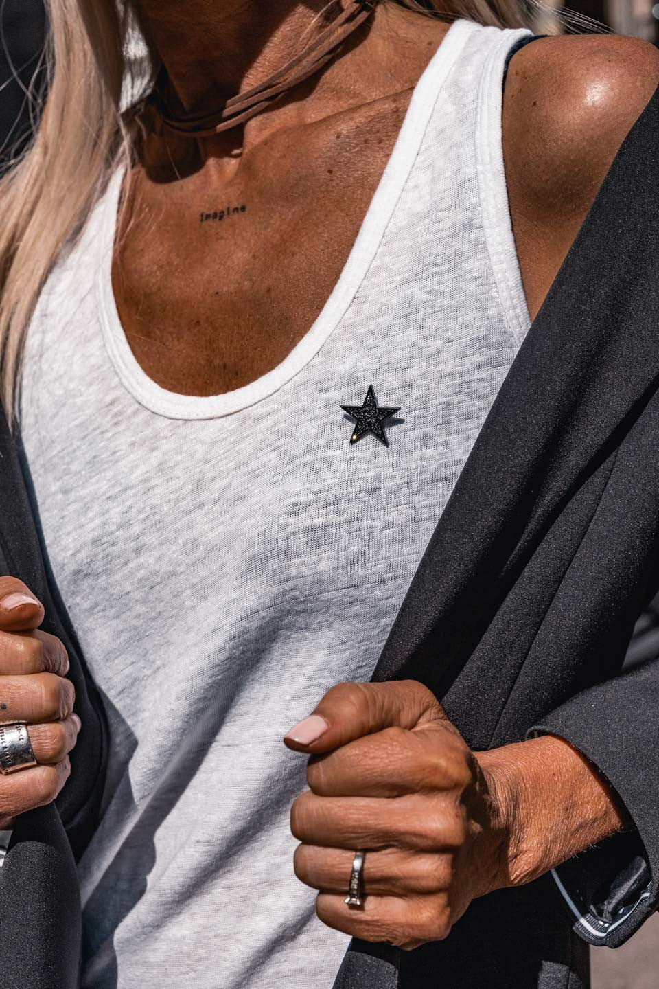 Pin's grungemama Star noir