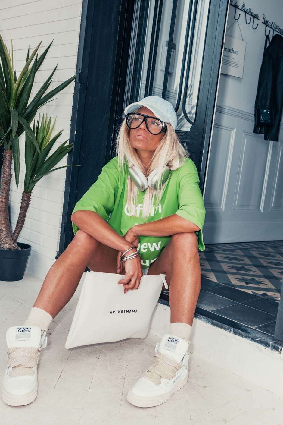 Pochette Grungemama Big Worky blanc