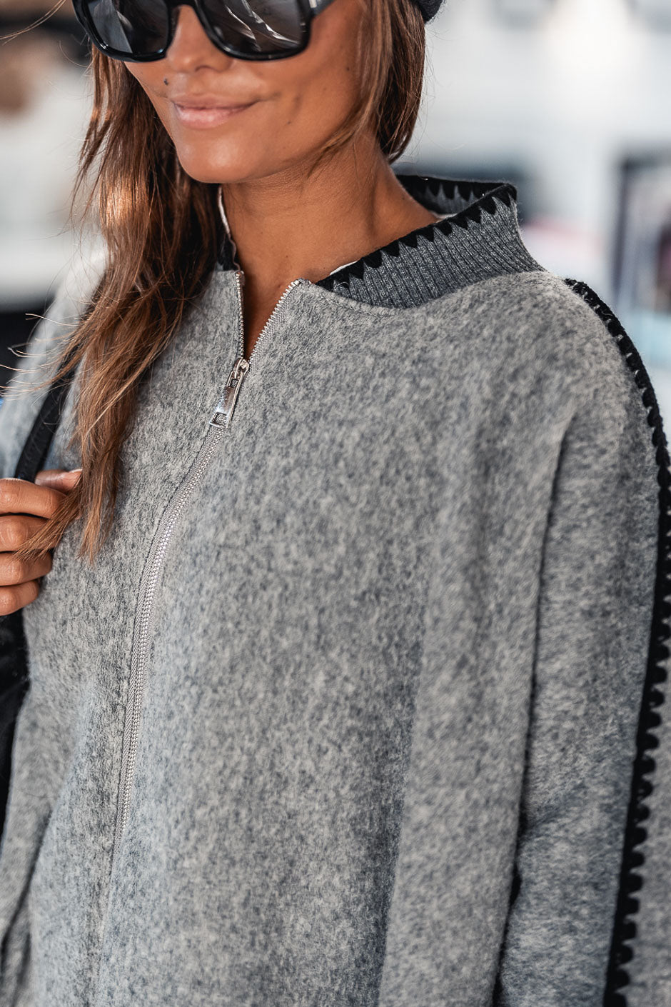 Grungemama Chelly grey poncho