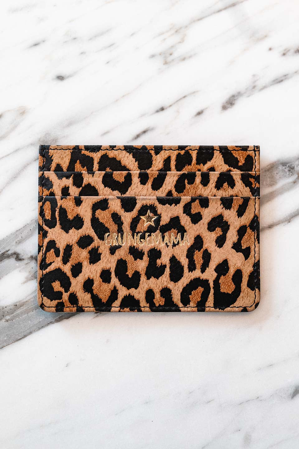Porte cartes grungemama leopard
