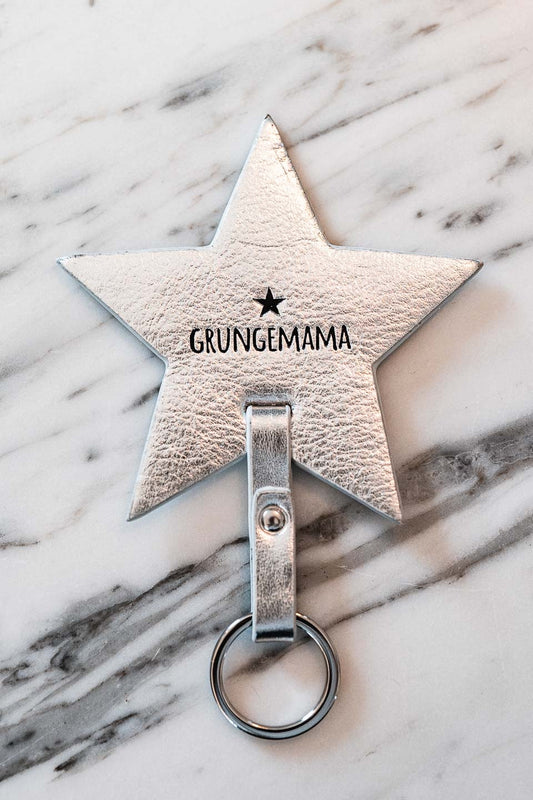 Porte cles grungemama argent