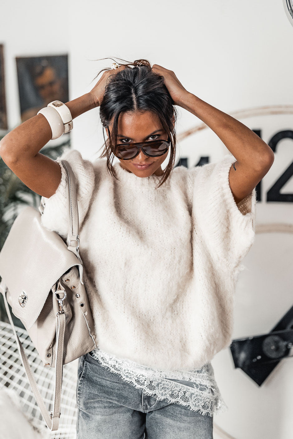 Pull Grungemama Cream ecru