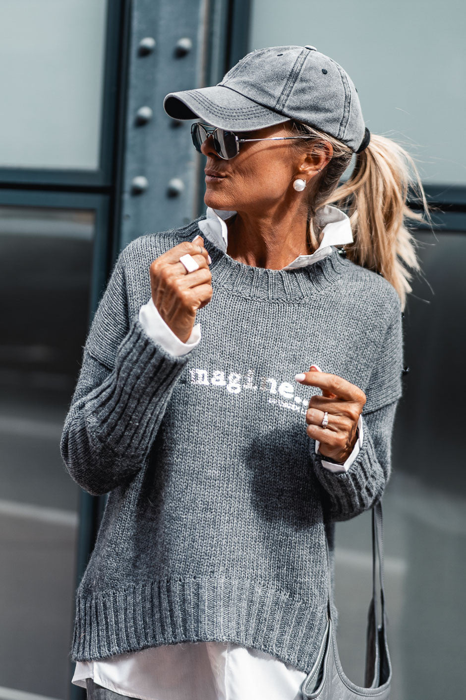 Pull Grungemama Imagine gris