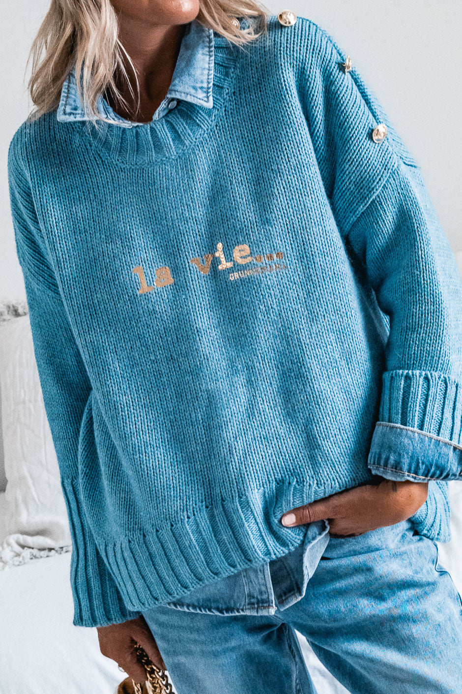 Pull Grungemama Lavie bleu