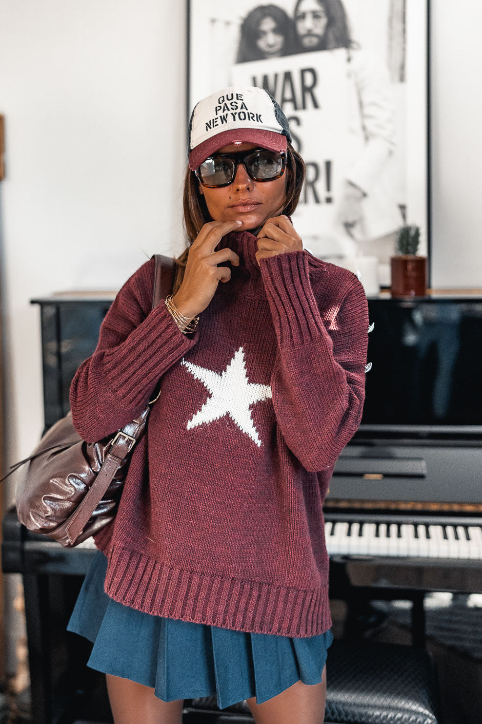 Pull Grungemama Milia bordeaux