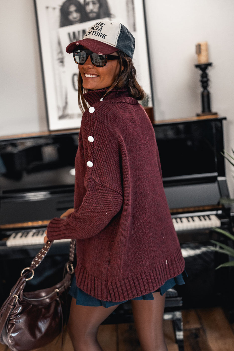 Pull Grungemama Milia bordeaux