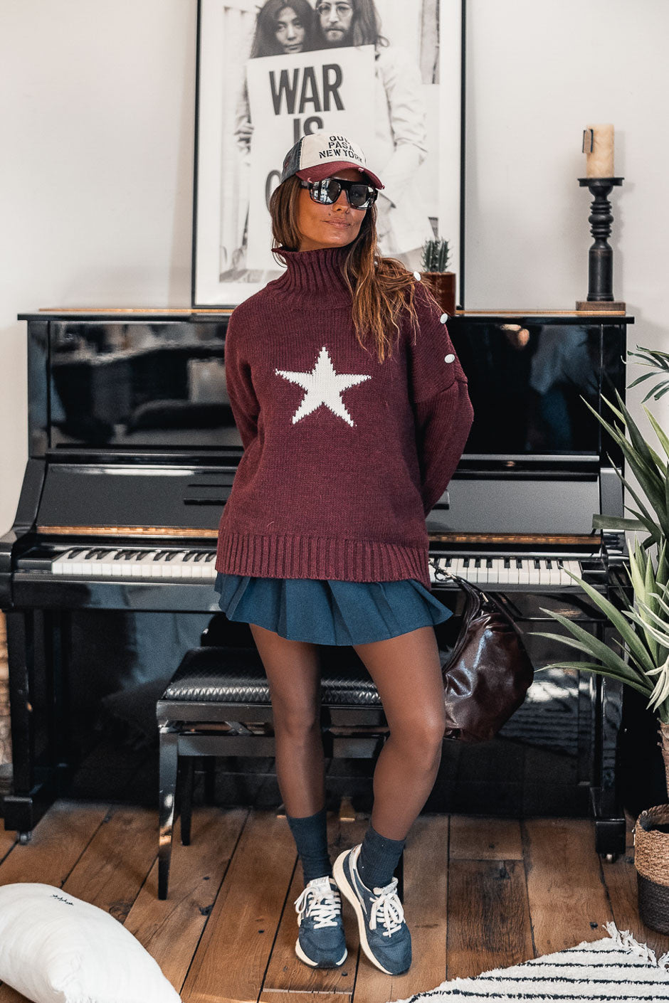 Pull Grungemama Milia bordeaux