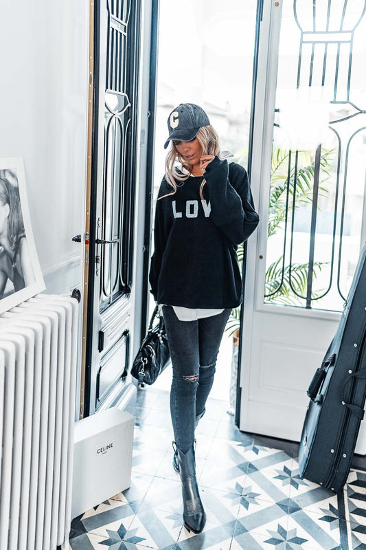 Pull Onelove noir/gris