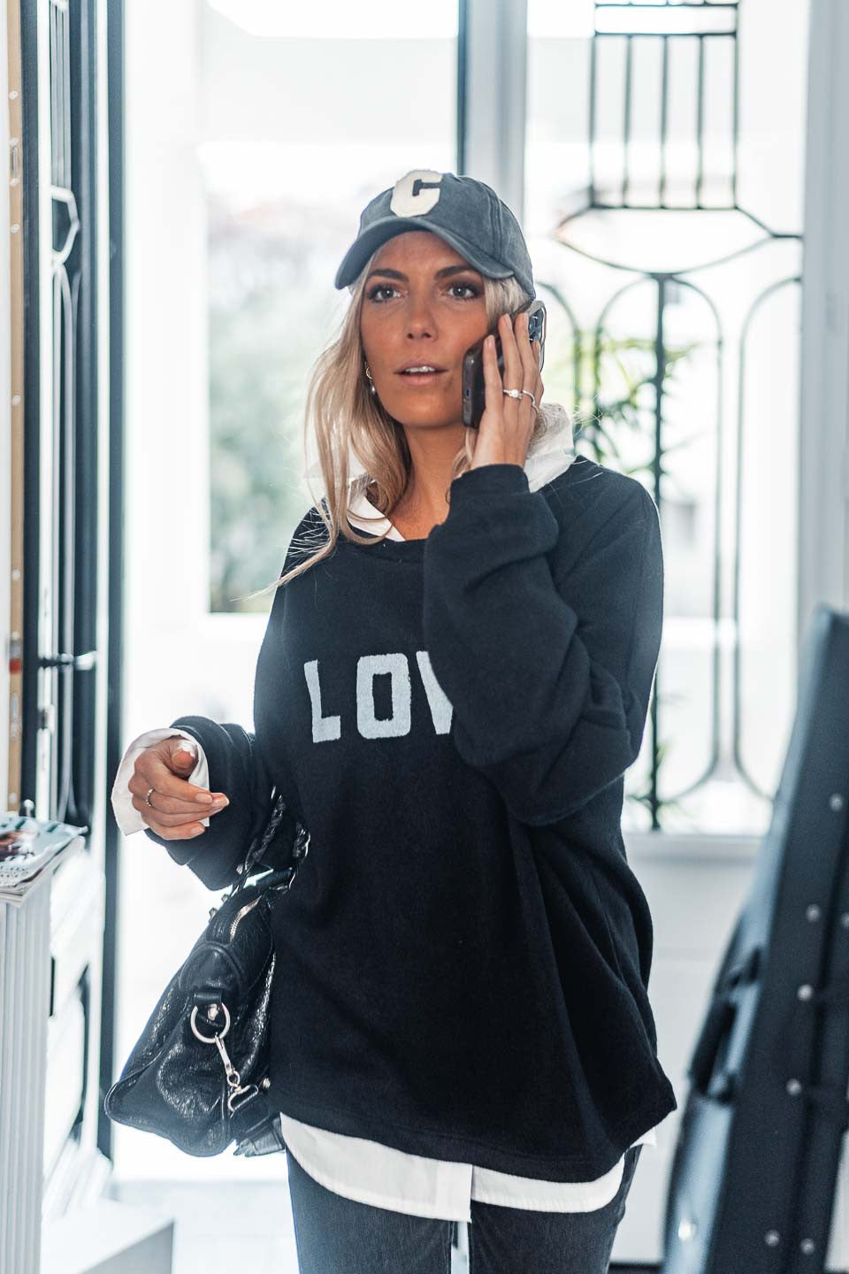 Pull Onelove noir/gris