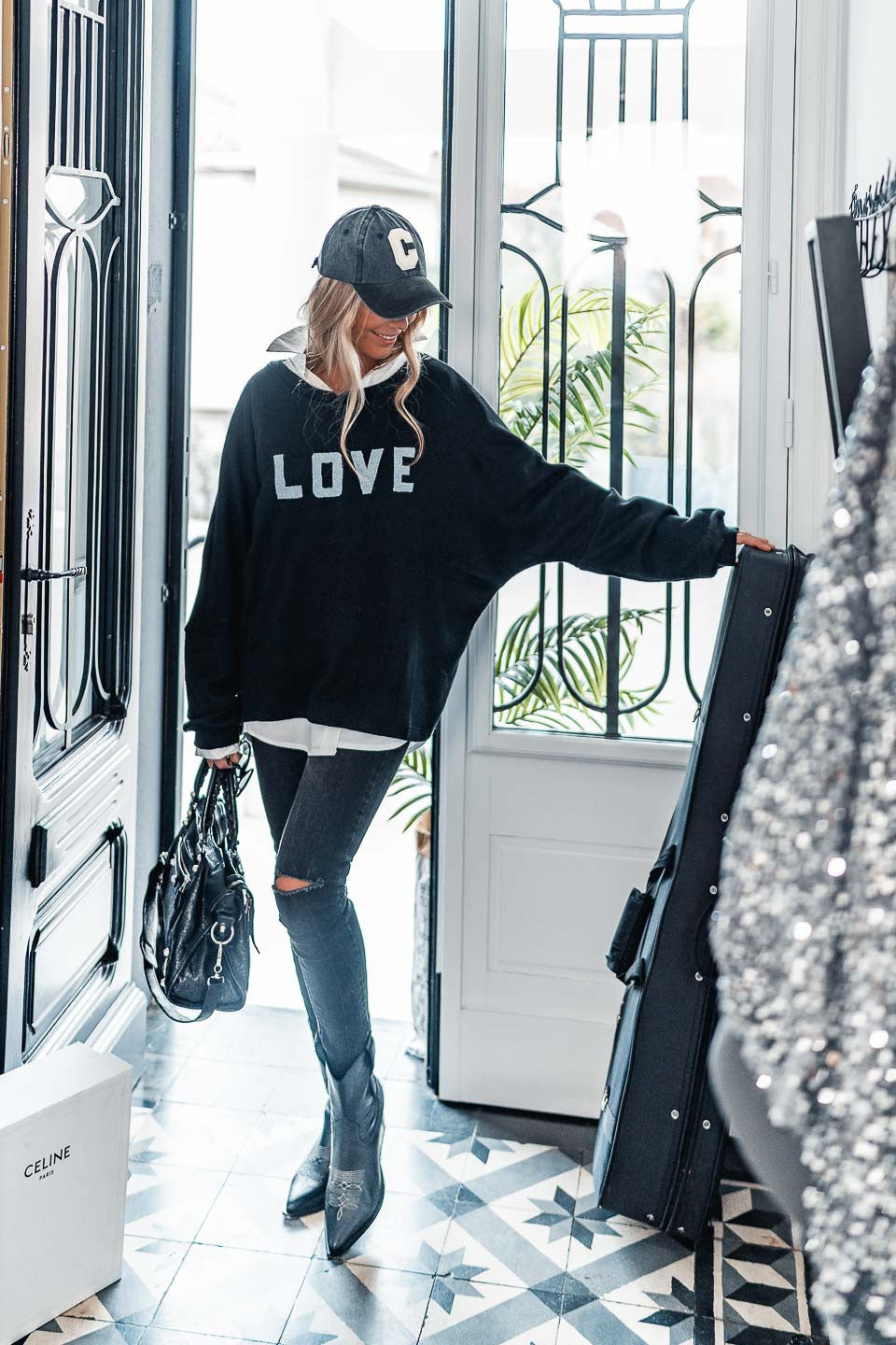 Pull Onelove noir/gris