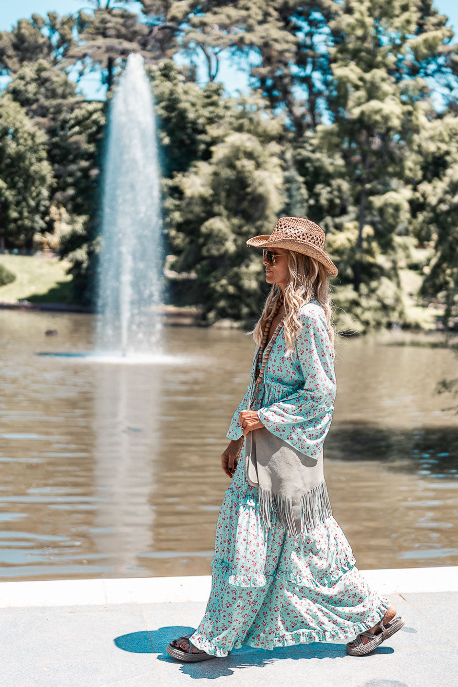 Robe Grungemama Bloomie bleu