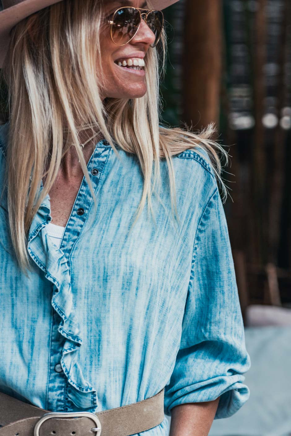 Robe Grungemama Marvina bleu