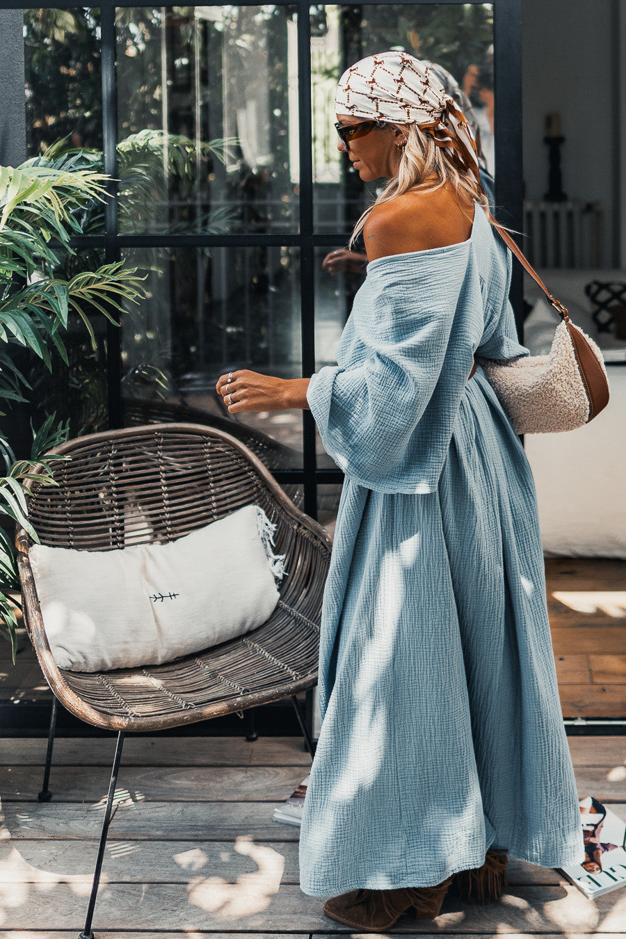 Robe Grungemama Olinda bleu